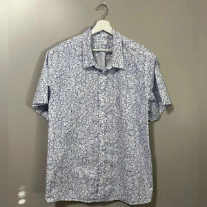 GAP Slim Fit Stretch Cotton Short Sleeve Button Down Shirt
